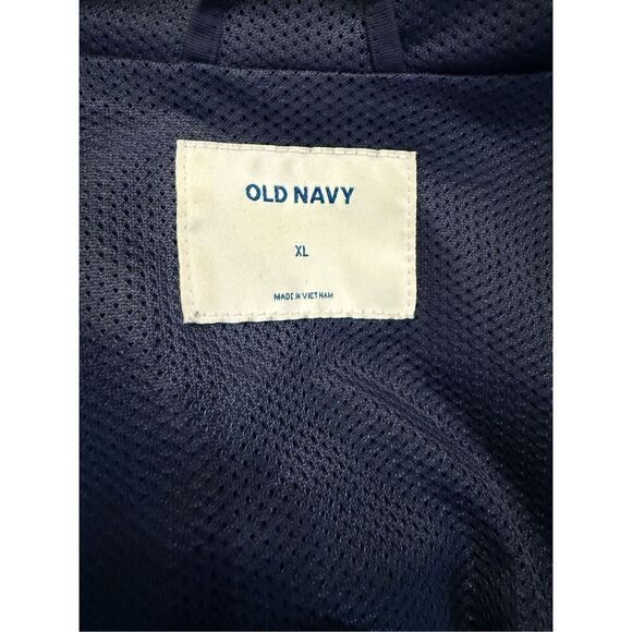 Old Navy Women’s All Weather/Rain Jacket Full Zip Snap Sz. XL Hood Navy - Picture 6 of 7